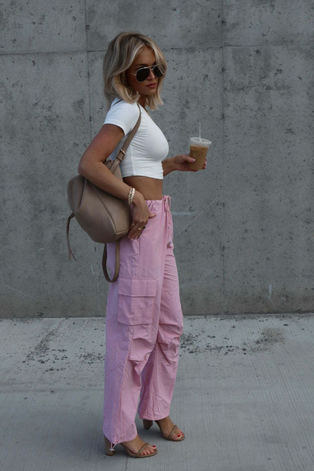 Drawstring Straight Pants with Pockets